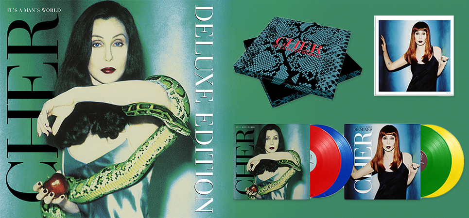 Cher's "It's A Man's World" Deluxe Vinyl Box Set with rare remixes